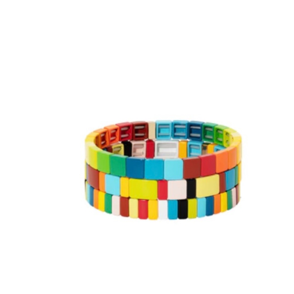 ROXANNE ASSOULIN Rainbow Brite Bracelets set of three